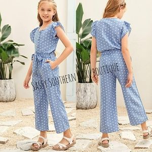 🆕⭐Blue polka dot pant set